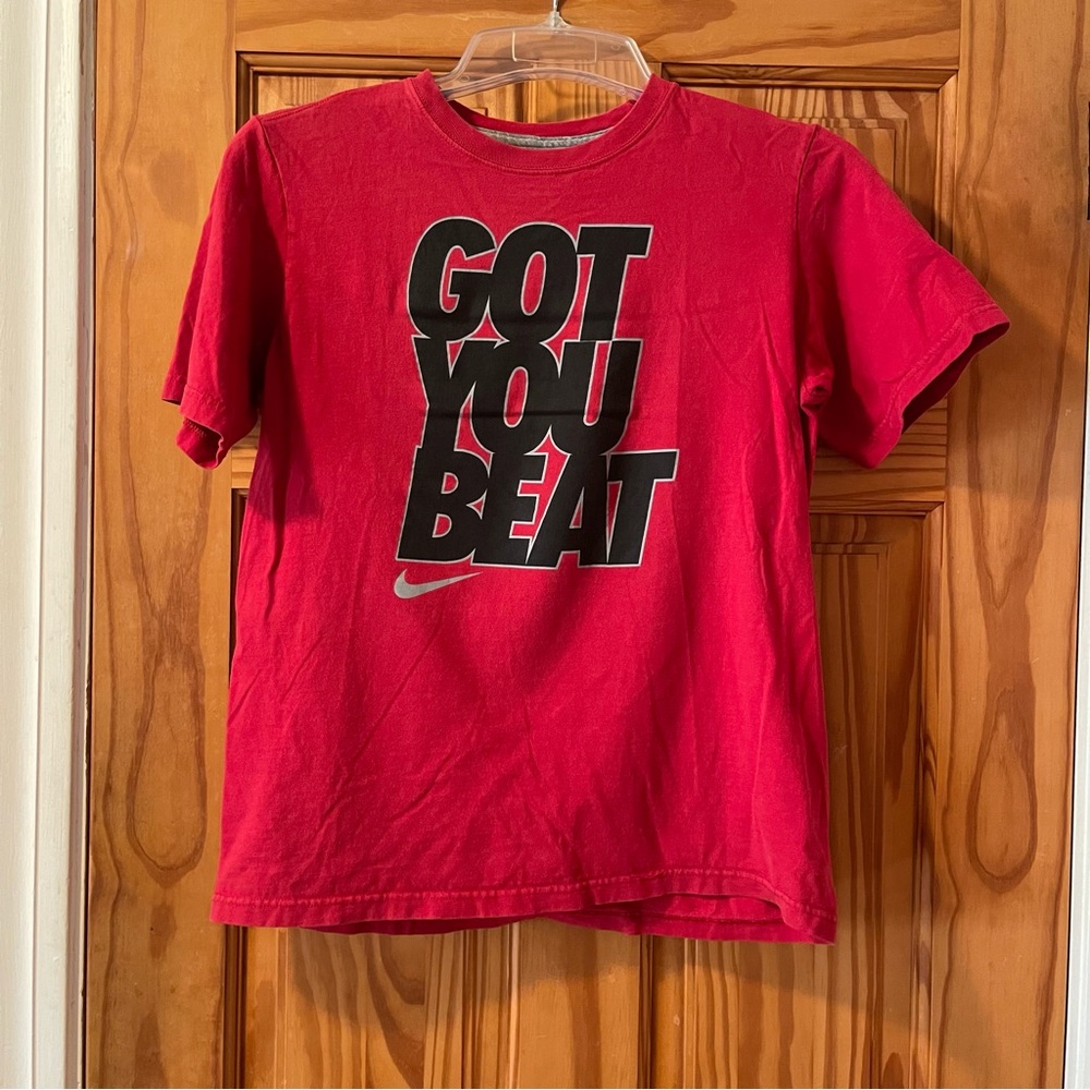 Nike Kids Red Tee with Black Graphic